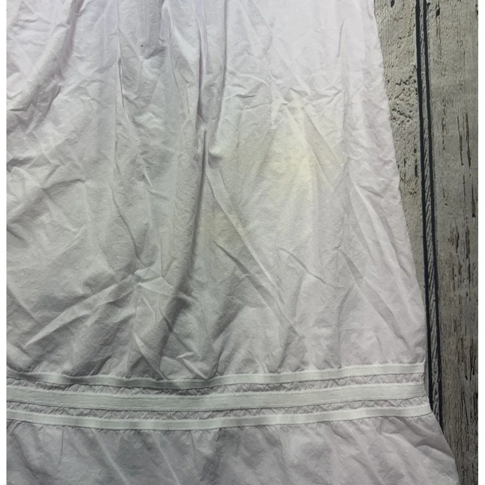 Eileen West Pale Pink Long Nightgown Size XL 100% Cotton Sleeveless *FLAWS - Picture 3 of 7